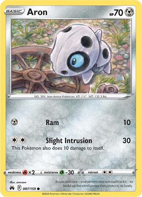 Aron card from SWSH: Crown Zenith