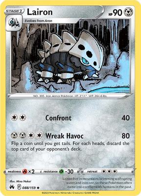 Lairon card from SWSH: Crown Zenith