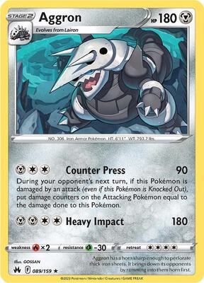 Aggron card from SWSH: Crown Zenith