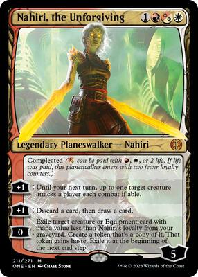 Nahiri, the Unforgiving card from Phyrexia: All Will Be One