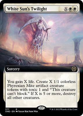 White Sun's Twilight (Extended Art) card from Phyrexia: All Will Be One