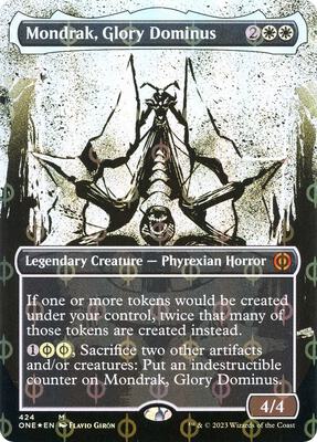 Mondrak, Glory Dominus (Showcase) (Step-and-Compleat Foil) card from Phyrexia: All Will Be One