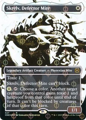Skrelv, Defector Mite (Showcase) (Step-and-Compleat Foil) card from Phyrexia: All Will Be One