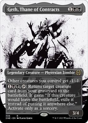 Geth, Thane of Contracts (Showcase) card from Phyrexia: All Will Be One