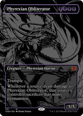 Phyrexian Obliterator (Oil Slick Raised Foil) card from Phyrexia: All Will Be One