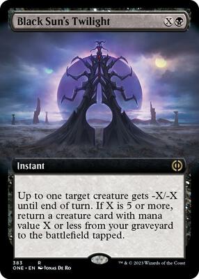Black Sun's Twilight (Extended Art) card from Phyrexia: All Will Be One