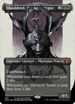 Sheoldred, the Apocalypse (Concept Praetor) (Step-And-Compleat Foil) card from Phyrexia: All Will Be One