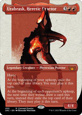 Urabrask, Heretic Praetor (Concept Praetor) (Step-And-Compleat Foil) card from Phyrexia: All Will Be One