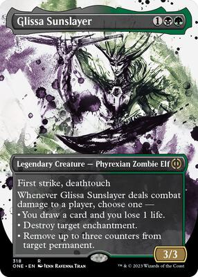 Glissa Sunslayer (Showcase) card from Phyrexia: All Will Be One