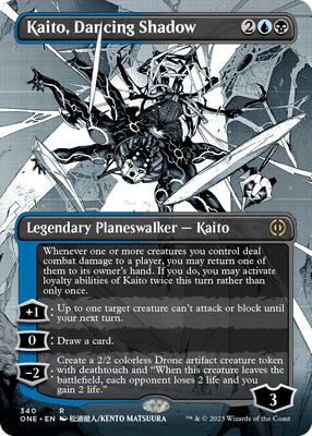 Kaito, Dancing Shadow (Borderless) card from Phyrexia: All Will Be One