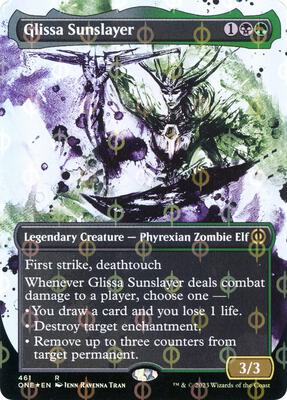 Glissa Sunslayer (Showcase) (Step-and-Compleat Foil) card from Phyrexia: All Will Be One