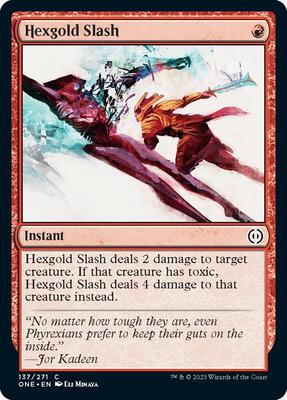 Hexgold Slash card from Phyrexia: All Will Be One