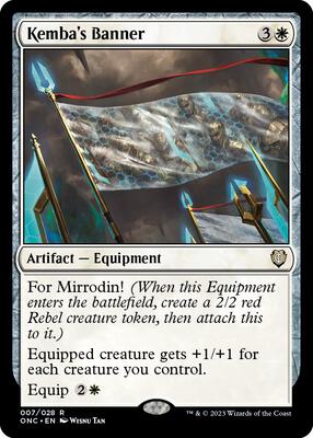 Kemba's Banner card from Commander: Phyrexia: All Will Be One