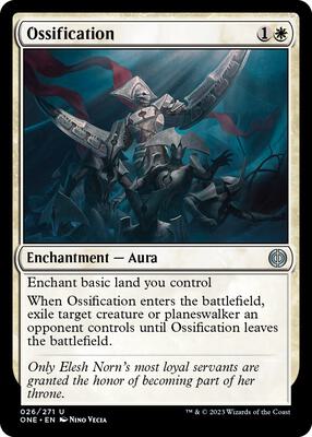 Ossification card from Phyrexia: All Will Be One