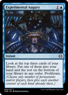 Experimental Augury card from Phyrexia: All Will Be One