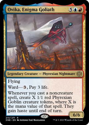 Ovika, Enigma Goliath card from Phyrexia: All Will Be One