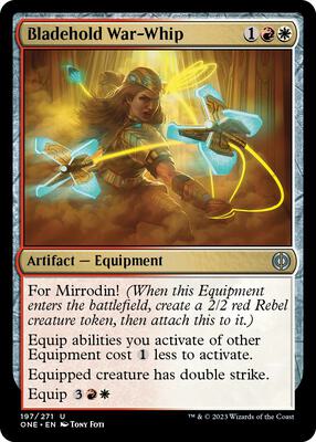Bladehold War-Whip card from Phyrexia: All Will Be One