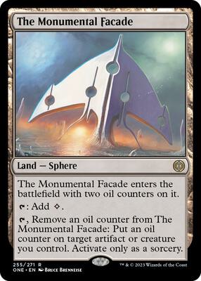 The Monumental Facade card from Phyrexia: All Will Be One