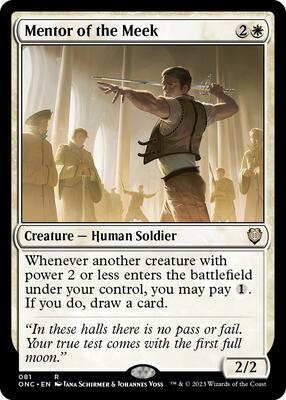 Mentor of the Meek card from Commander: Phyrexia: All Will Be One
