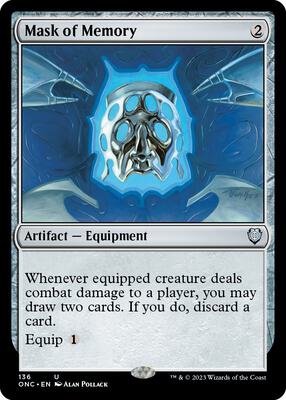 Mask of Memory card from Commander: Phyrexia: All Will Be One