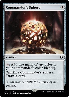 Commander's Sphere card from Commander: Phyrexia: All Will Be One