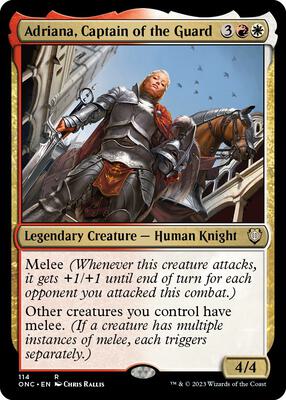 Adriana, Captain of the Guard card from Commander: Phyrexia: All Will Be One