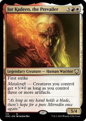 Jor Kadeen, the Prevailer card from Commander: Phyrexia: All Will Be One