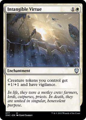 Intangible Virtue card from Commander: Phyrexia: All Will Be One