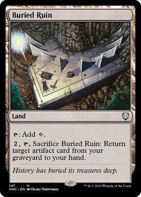 Buried Ruin card from Commander: Phyrexia: All Will Be One