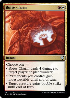 Boros Charm card from Commander: Phyrexia: All Will Be One