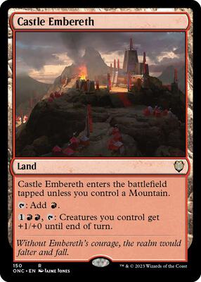 Castle Embereth card from Commander: Phyrexia: All Will Be One