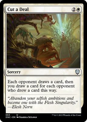 Cut a Deal card from Commander: Phyrexia: All Will Be One