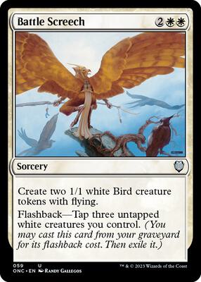 Battle Screech card from Commander: Phyrexia: All Will Be One