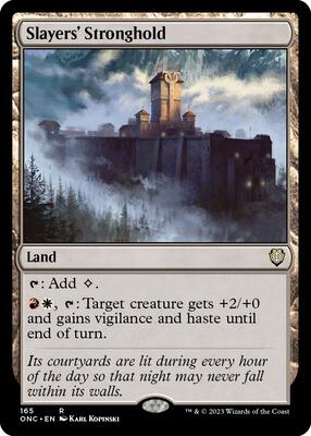 Slayers' Stronghold card from Commander: Phyrexia: All Will Be One
