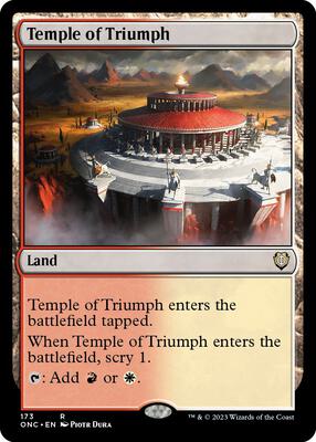 Temple of Triumph card from Commander: Phyrexia: All Will Be One