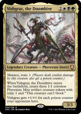 Vishgraz, the Doomhive card from Commander: Phyrexia: All Will Be One