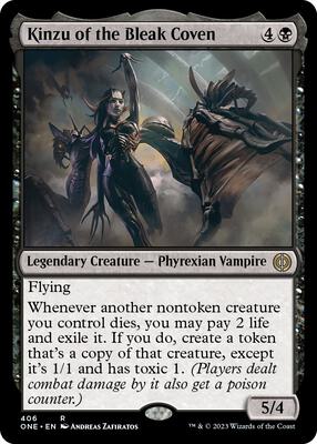Kinzu of the Bleak Coven card from Phyrexia: All Will Be One
