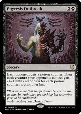 Phyresis Outbreak card from Commander: Phyrexia: All Will Be One