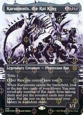 Karumonix, the Rat King (Showcase) (Step-and-Compleat Foil) card from Phyrexia: All Will Be One