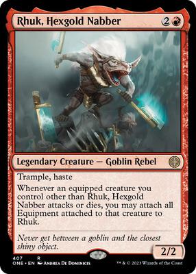 Rhuk, Hexgold Nabber card from Phyrexia: All Will Be One