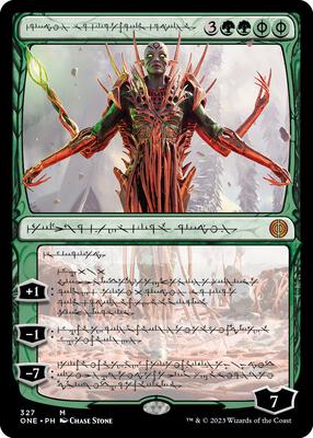 Nissa, Ascended Animist (Phyrexian) card from Phyrexia: All Will Be One