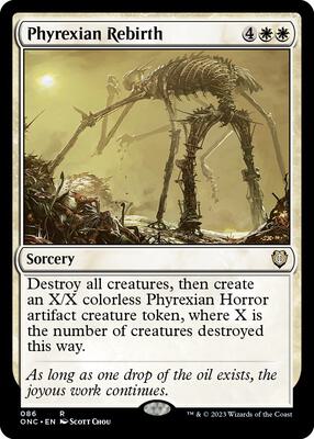 Phyrexian Rebirth card from Commander: Phyrexia: All Will Be One