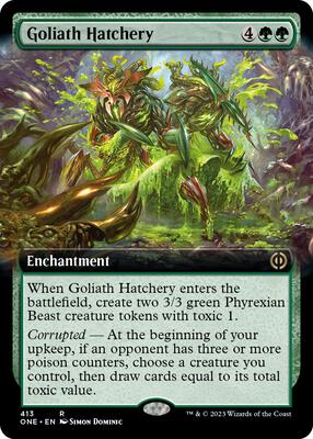 Goliath Hatchery (Extended Art) card from Phyrexia: All Will Be One