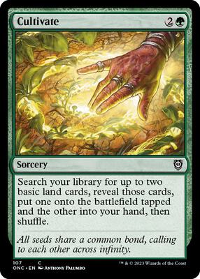 Cultivate card from Commander: Phyrexia: All Will Be One