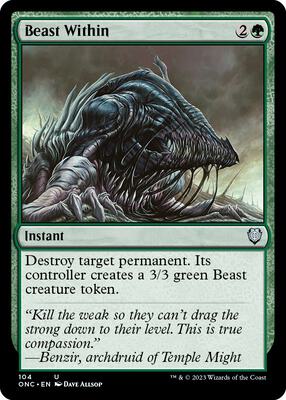 Beast Within card from Commander: Phyrexia: All Will Be One