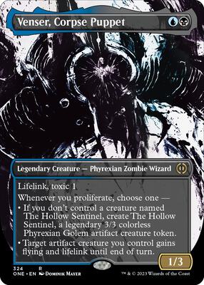 Venser, Corpse Puppet (Showcase) card from Phyrexia: All Will Be One