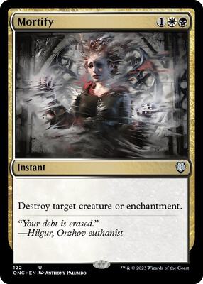 Mortify card from Commander: Phyrexia: All Will Be One