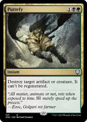 Putrefy card from Commander: Phyrexia: All Will Be One