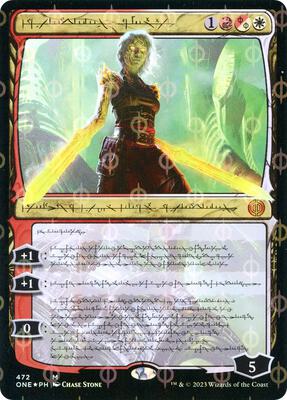 Nahiri, the Unforgiving (Phyrexian) (Step-and-Compleat Foil) card from Phyrexia: All Will Be One