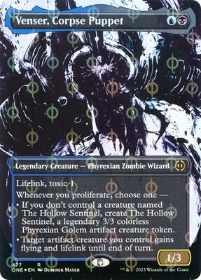 Venser, Corpse Puppet (Showcase) (Step-and-Compleat Foil) card from Phyrexia: All Will Be One